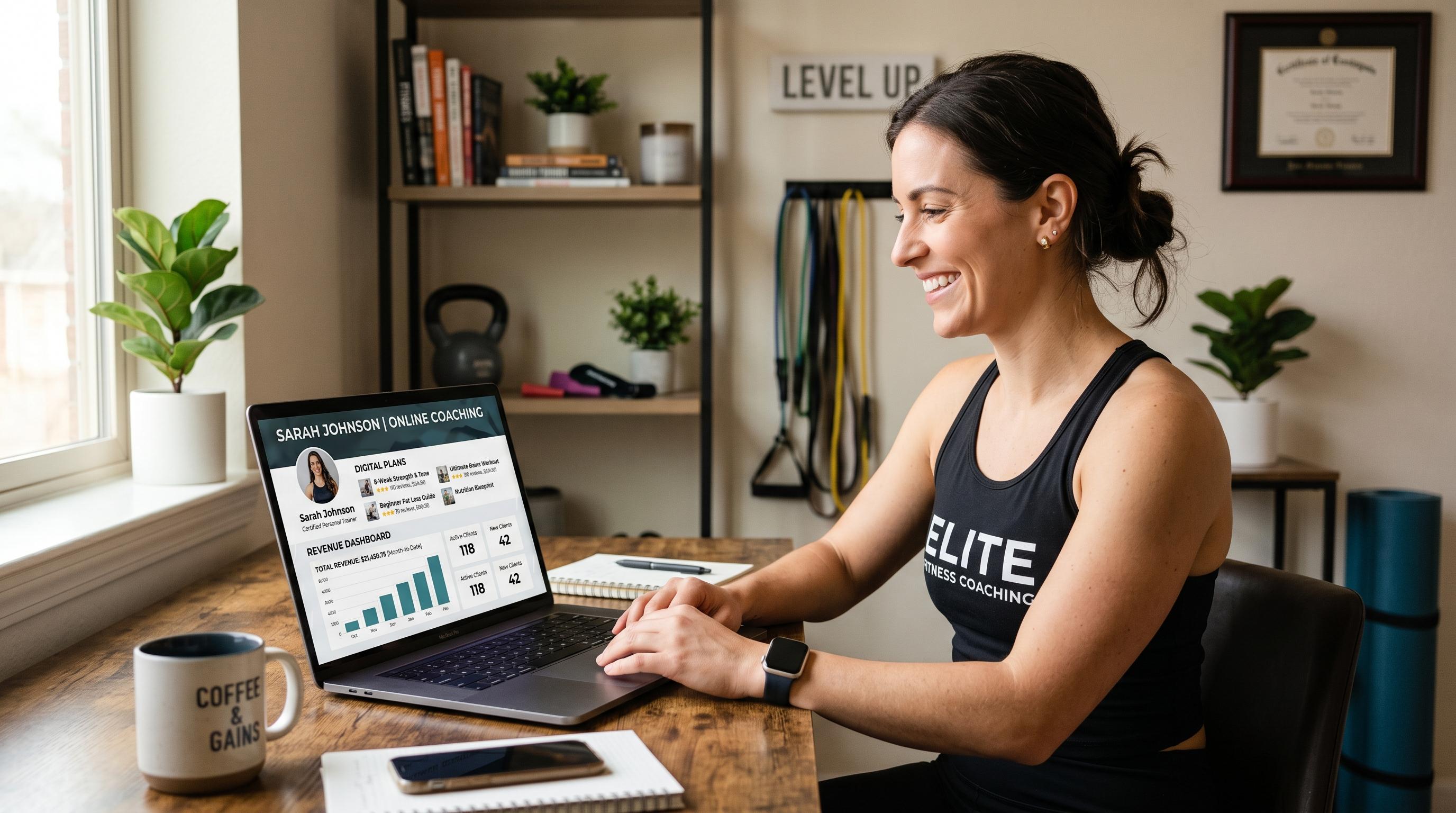 Coach selling digital plans on Fitconnect marketplace