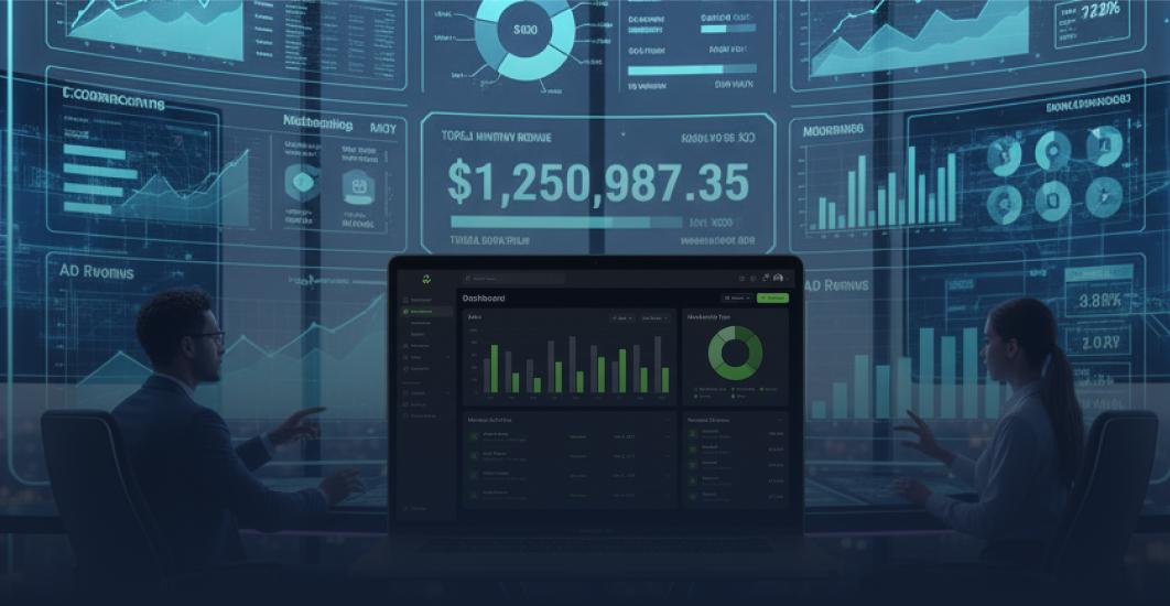 FitConnect gym management app interface showing member and revenue analytics