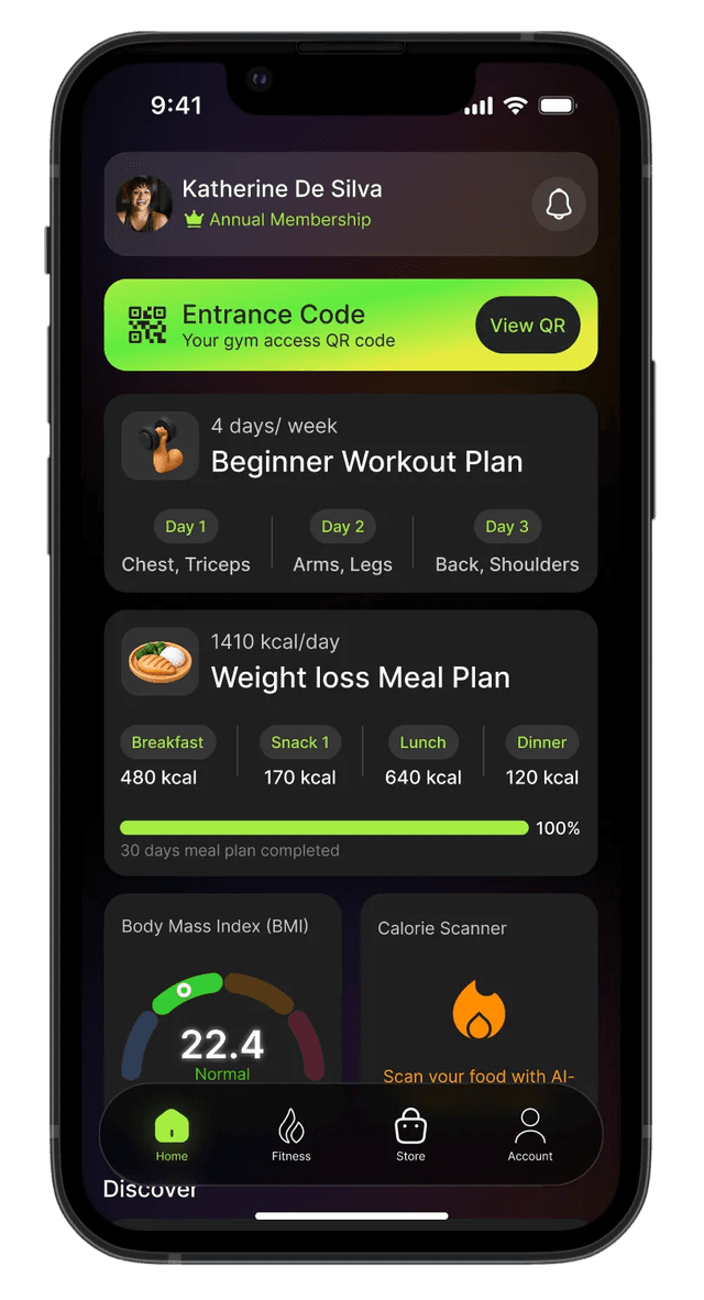 FitConnect සාමාජිකයින්ට app screenshot 1