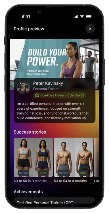 FitConnect coach app screen 3