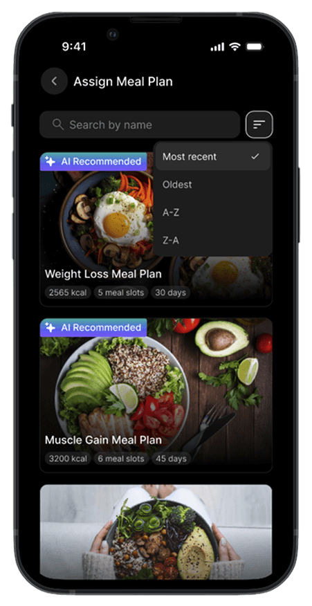 FitConnect coach app screen 2
