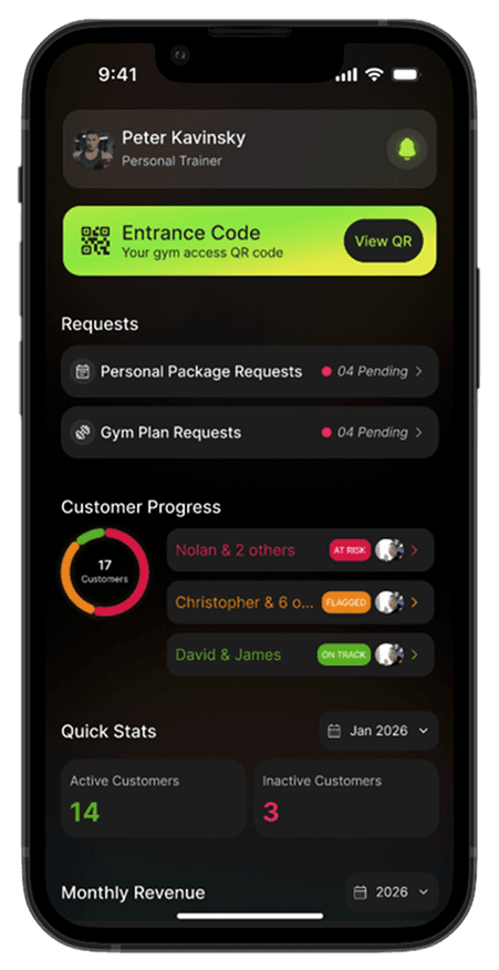 Coach app home screen