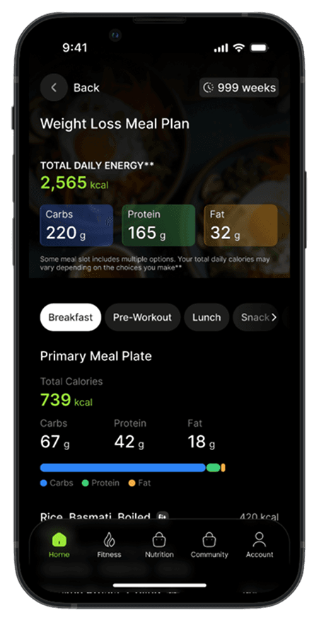 Calorie scanner screen 2